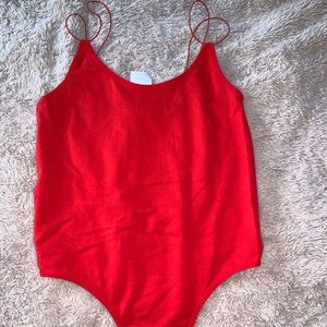Red body suit
